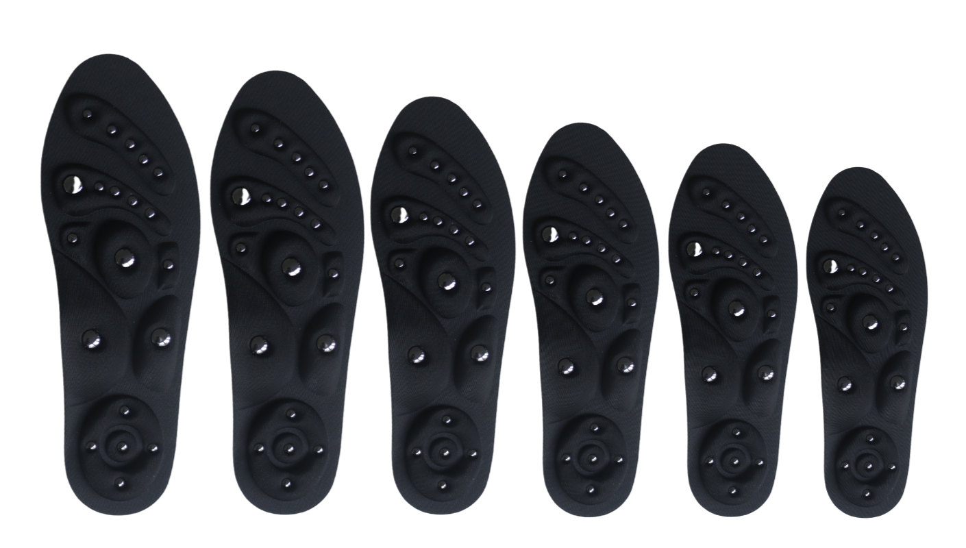 Magnetic foot technology and foot arch support for all three arches insoles for flat feet. NuSole shoe inserts for foot and heel pain. Free Shipping $100. 