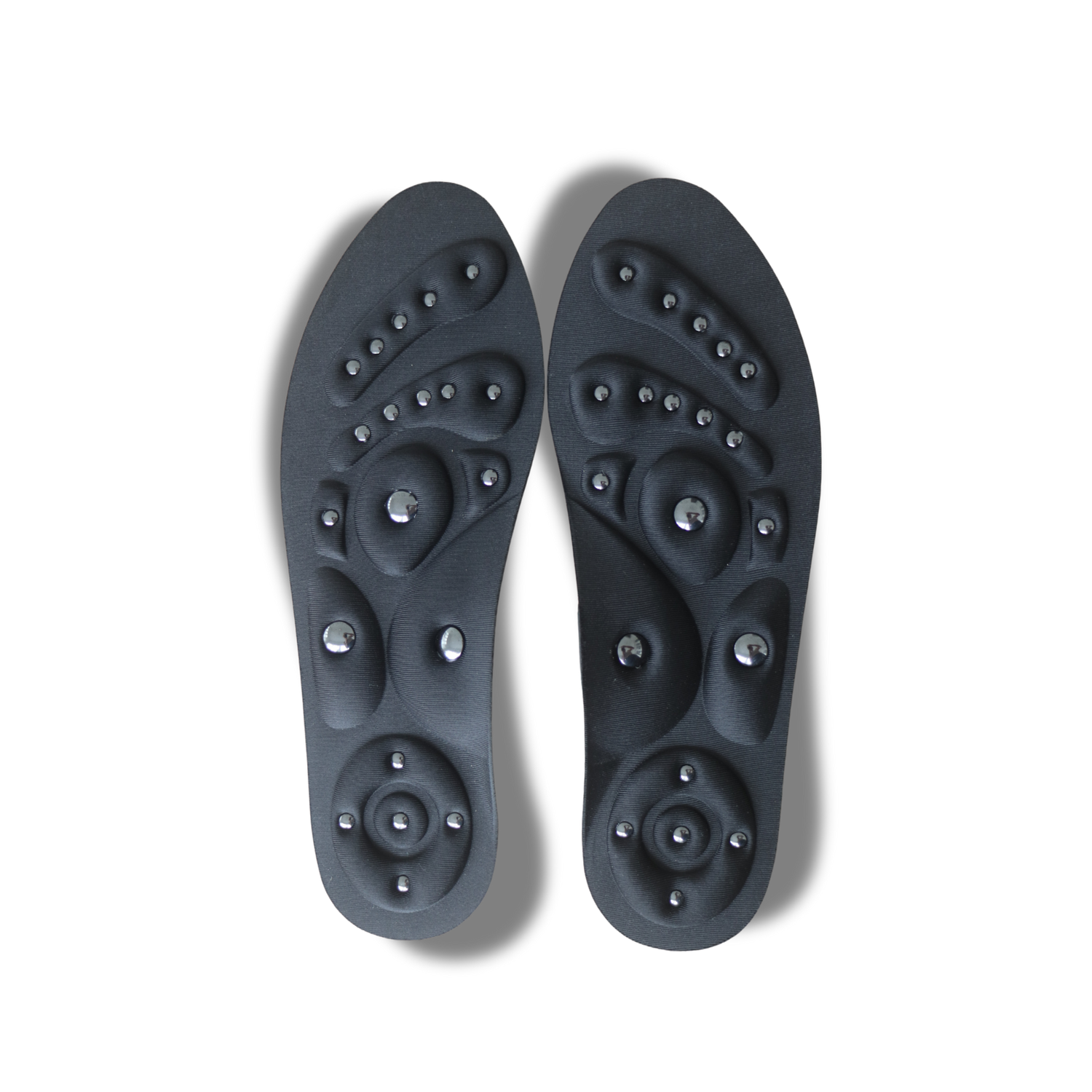 magnetic orthotics with complete arch support for standing on feet all day with no pain 